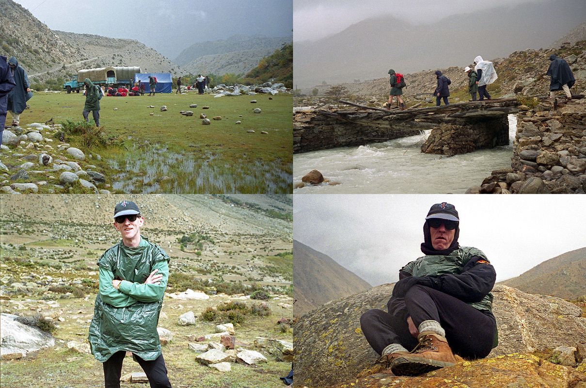 03 Trek From Kharta In Rain, Jerome Ryan Getting Cold At Lunch Stop